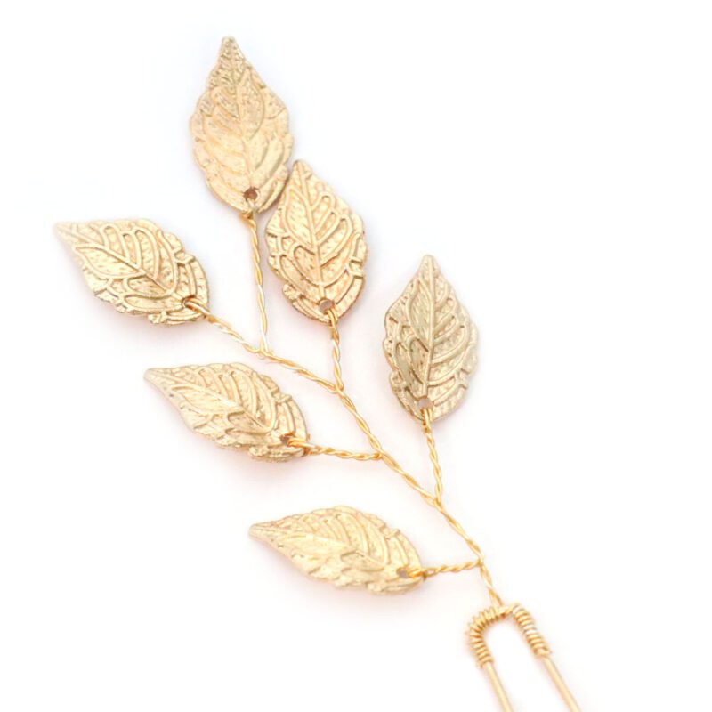 Hårsmycke Hårnål med Blad | Guld - Bild 4