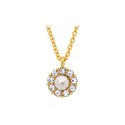 Petit Miss Sofia Pearl Halsband (Guld) | Lily & Rose