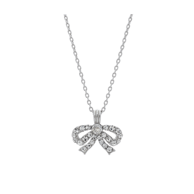 Petite Antoinette bow halsband Crystal (Silver) | Lily & Rose