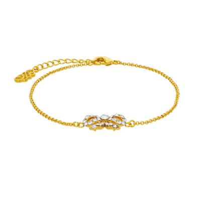 Petite Antoinette bow Armband Crystal (Guld) | Lily & Rose
