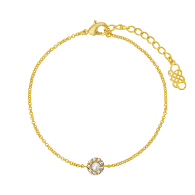 Petite Miss Sofia Pearl Armband Crystal (Guld)